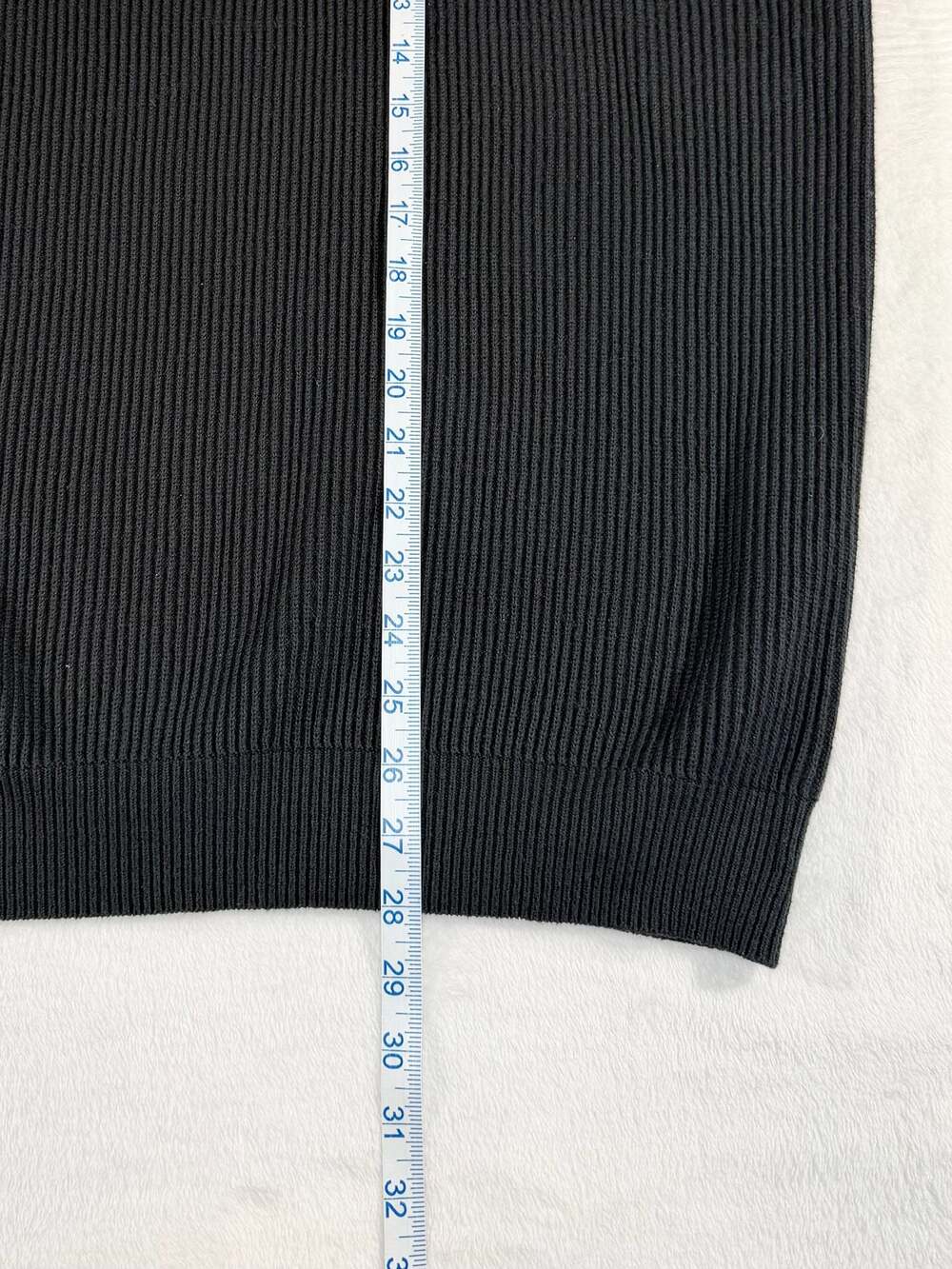 Collars & Co. Men's 100% Cotton Ribbed 1/4 Zip Pullover Sweater Black 2XL - Picture 8 of 8